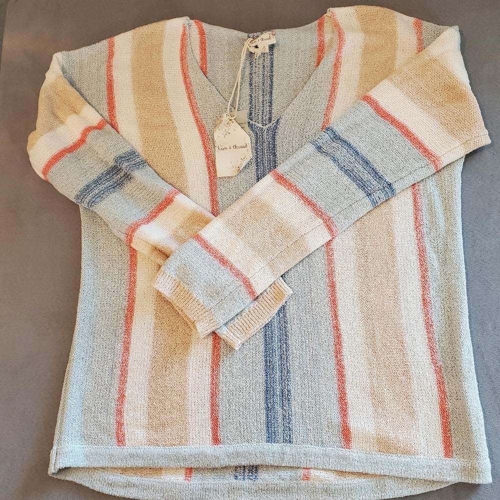 Vertical Striped Spring Sweater